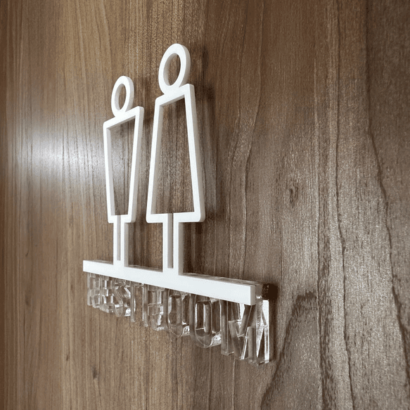 《送料無料》【ドアサイン】 RESTROOM 3Dアイコン クリア文字　2COLOR | 10枚目