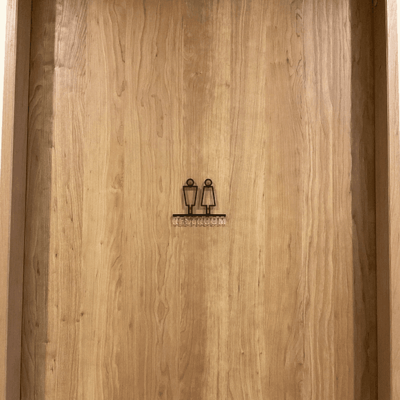 《送料無料》【ドアサイン】 RESTROOM 3Dアイコン クリア文字　2COLOR | 6枚目