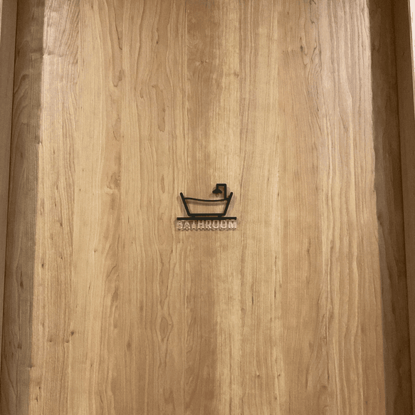 《送料無料》【ドアサイン】 BATHROOM 3Dアイコン クリア文字　2COLOR | 6枚目