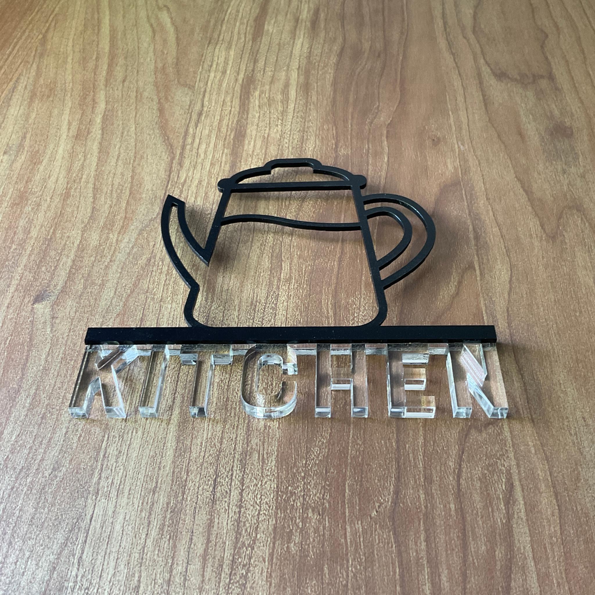 コピー：《送料無料》【ドアサイン】KITCHEN 3Dアイコン クリア文字　2COLOR | 4枚目