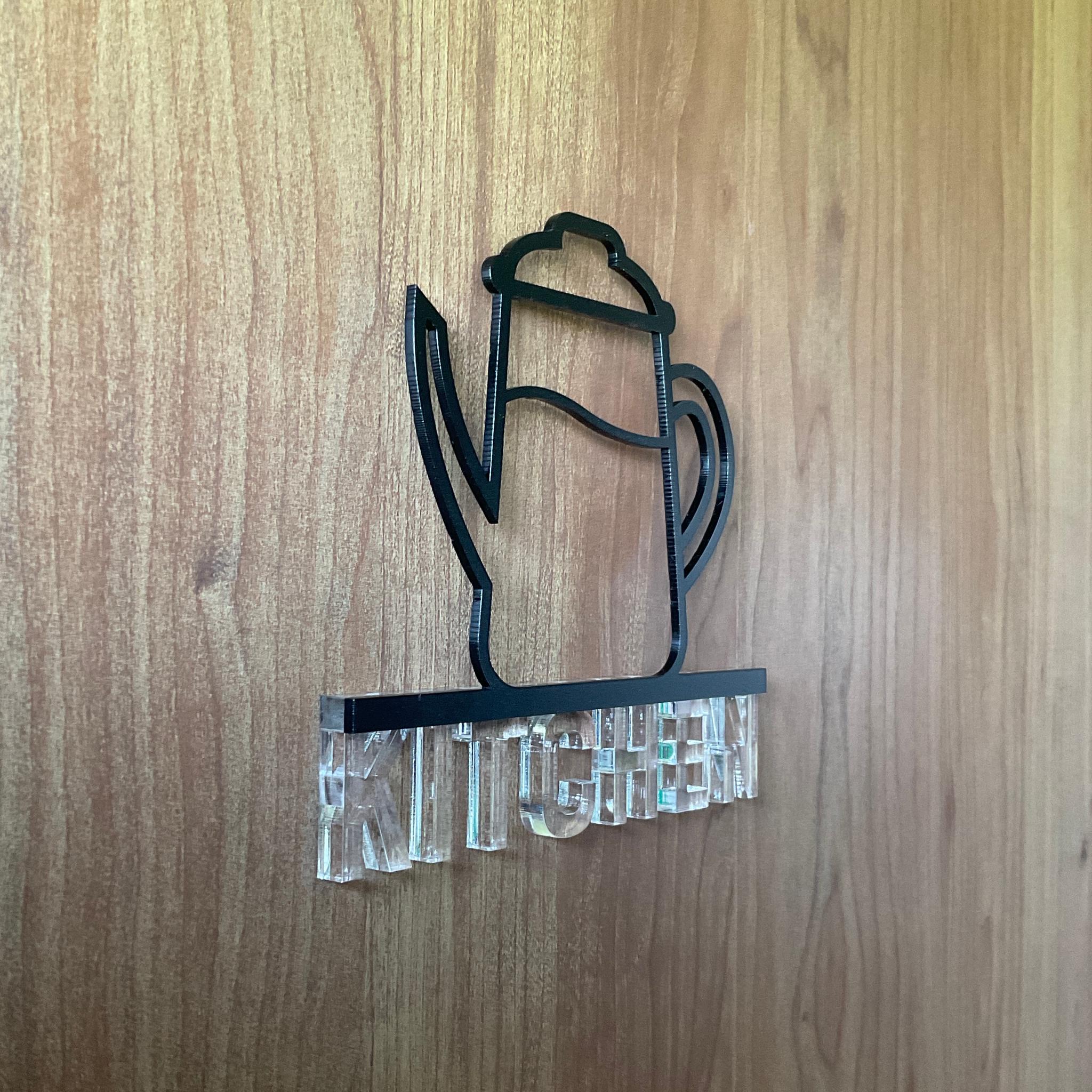 コピー：《送料無料》【ドアサイン】KITCHEN 3Dアイコン クリア文字　2COLOR | 6枚目